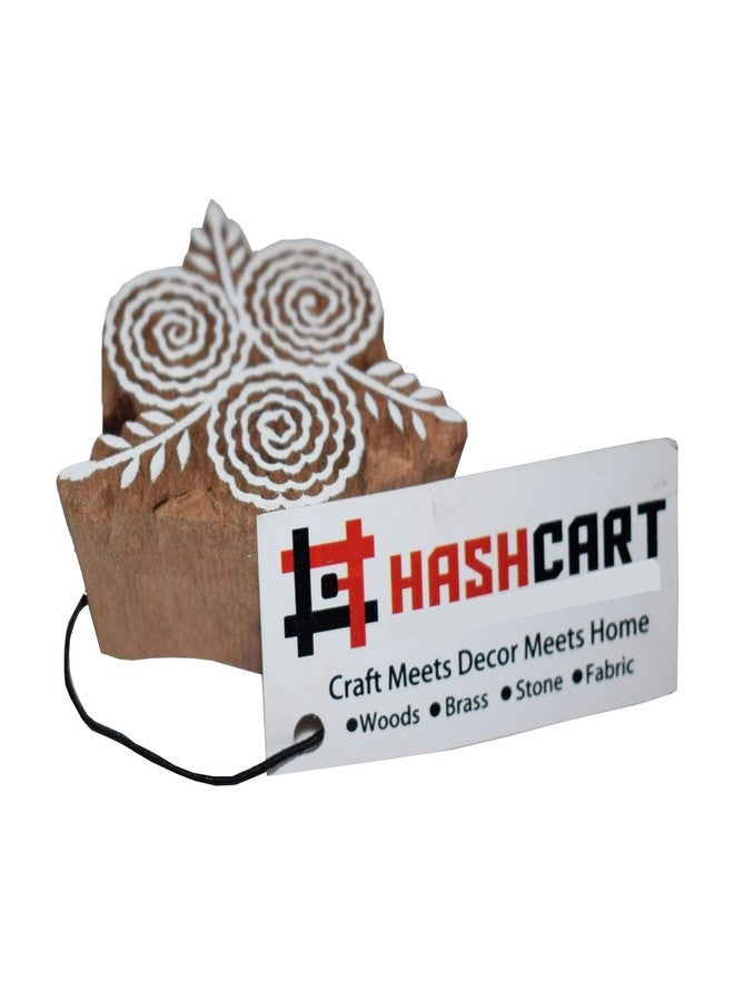 Hashcart Hand-Carved Mughal Design Wooden Baren Blocks/Stamps - (Set of 8) - Image 3